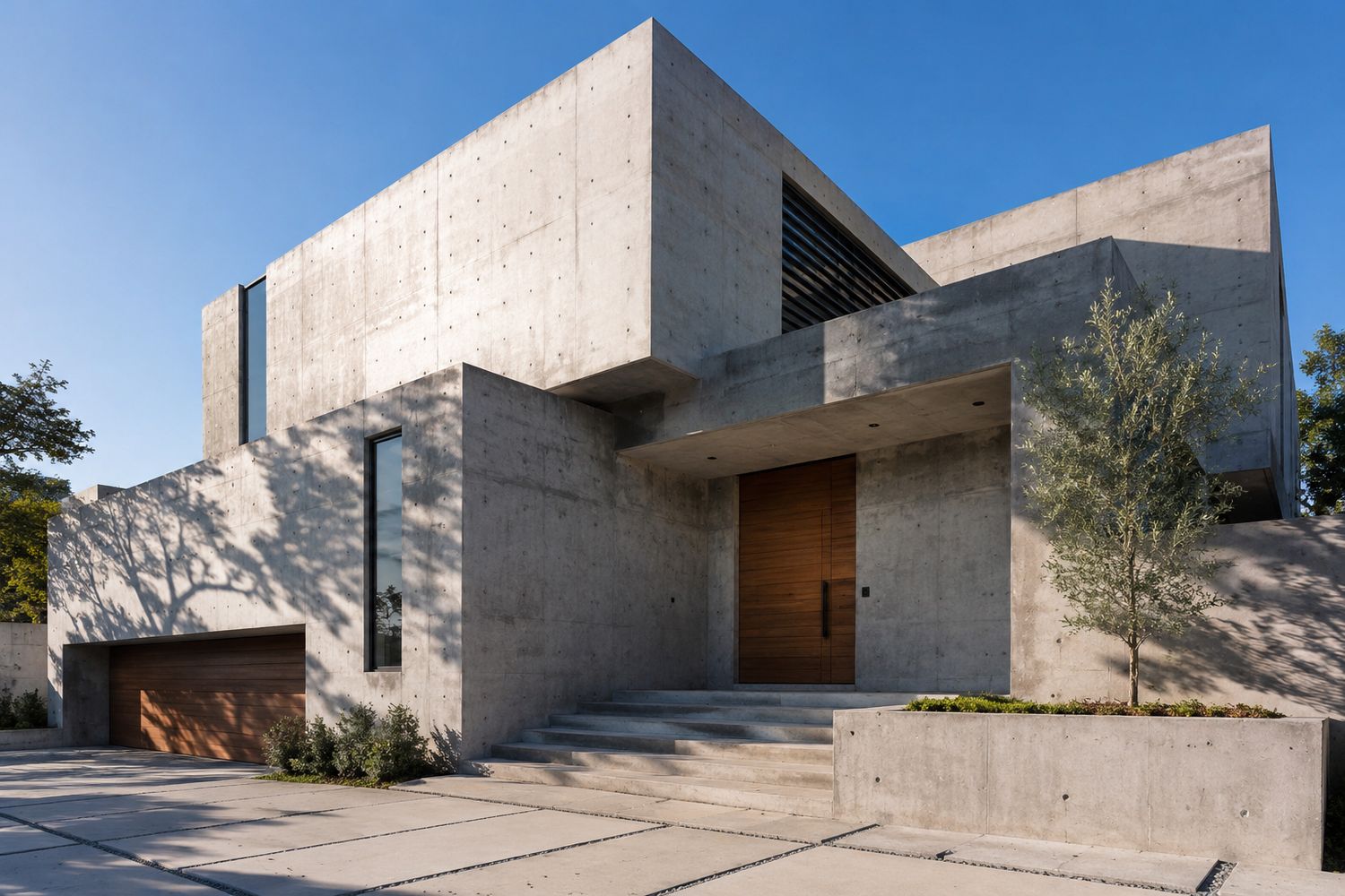 Vivienda de concreto aparente de ejecución especializada